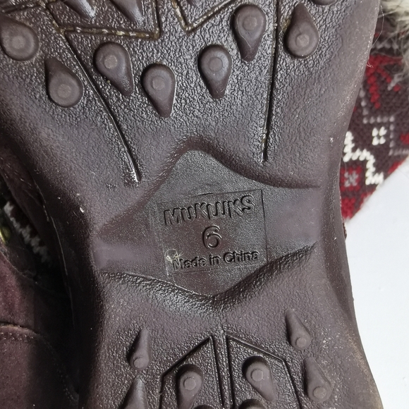 Muk Luks Faux-Fur Knitted Shaft Winter Boots - Sz 6 - Picture 5 of 6